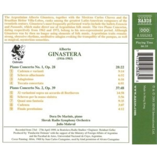 Naxos Ginastera:piano Cncertos N.1&2