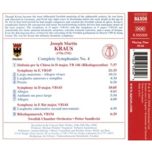 Naxos Kraus: Complete Sympho. Vol. 4