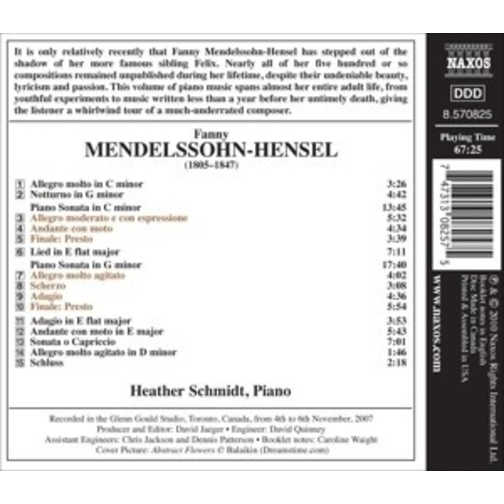 Naxos Mendelssohn-Hensel: Piano Son.