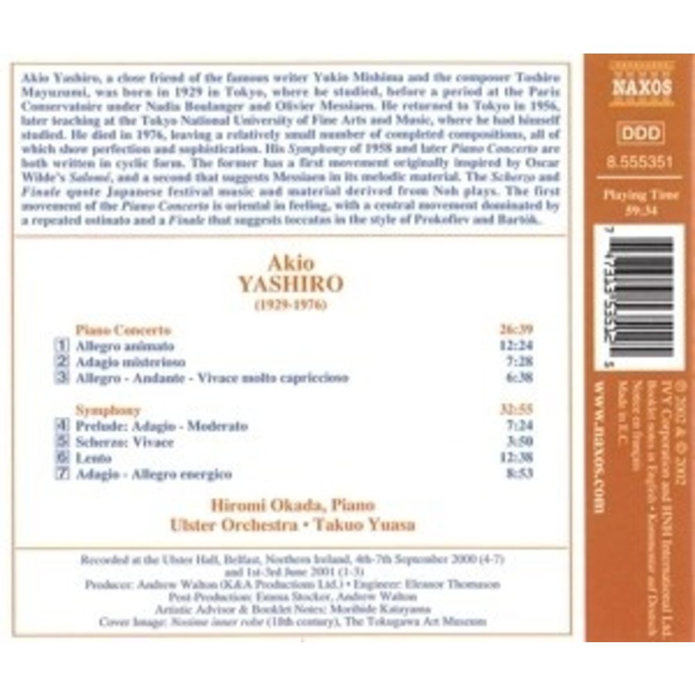 Naxos Yashiro:piano Concerto.aymphon