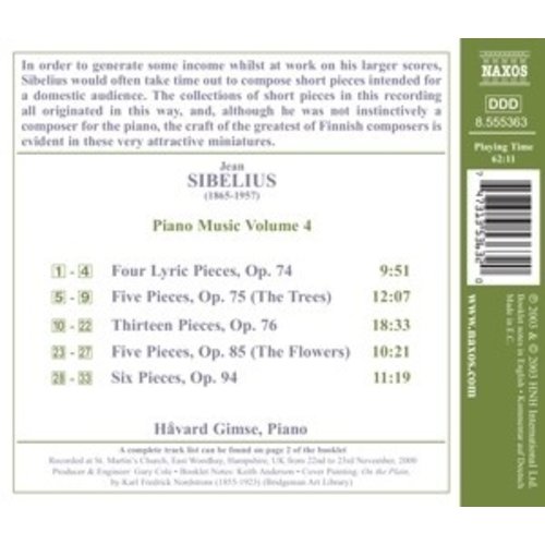 Naxos Sibelius: Piano Music Vol.4
