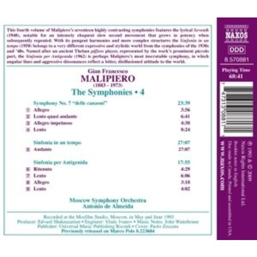 Naxos Malipiero: Symphony No.7