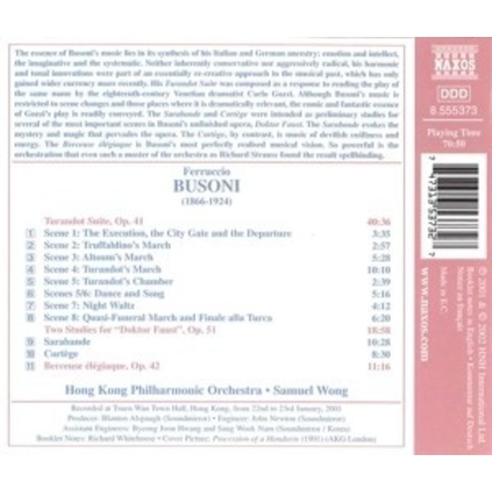 Naxos Busoni: Turandot Suite