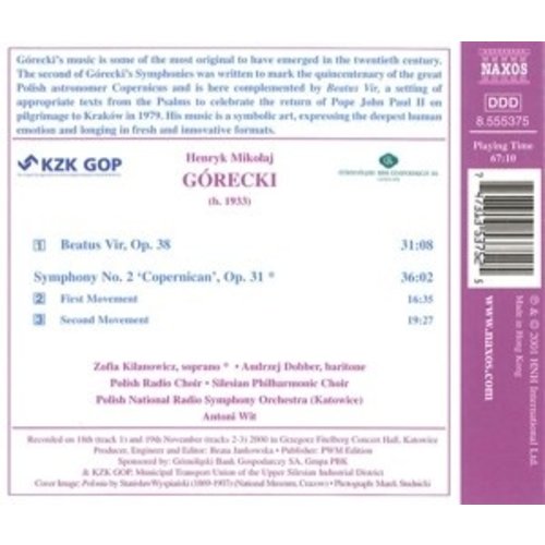 Naxos Gorecki: Sym.no.2.Beatus Vir