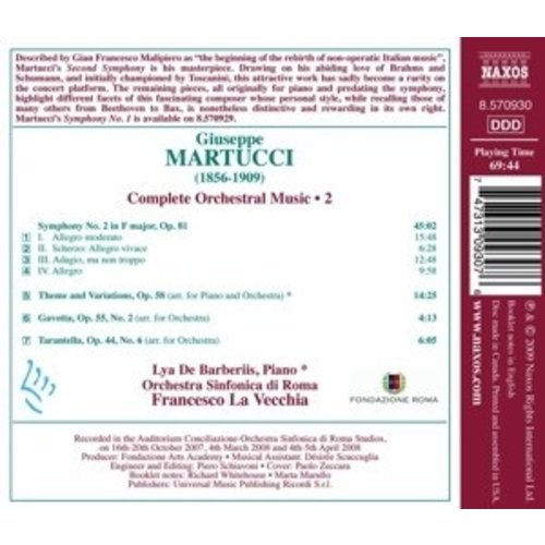 Naxos Martucci: Orchestral Music 2