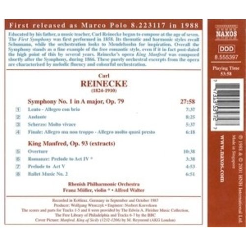 Naxos Reinecke: Sym.no.1.King Manfre