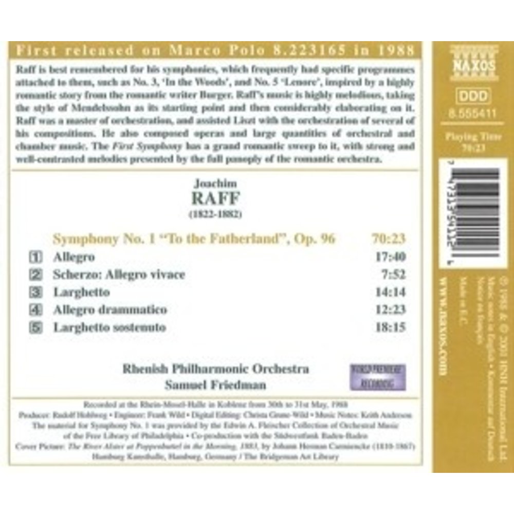 Naxos Raff: Sym No.1. To The Fatherl