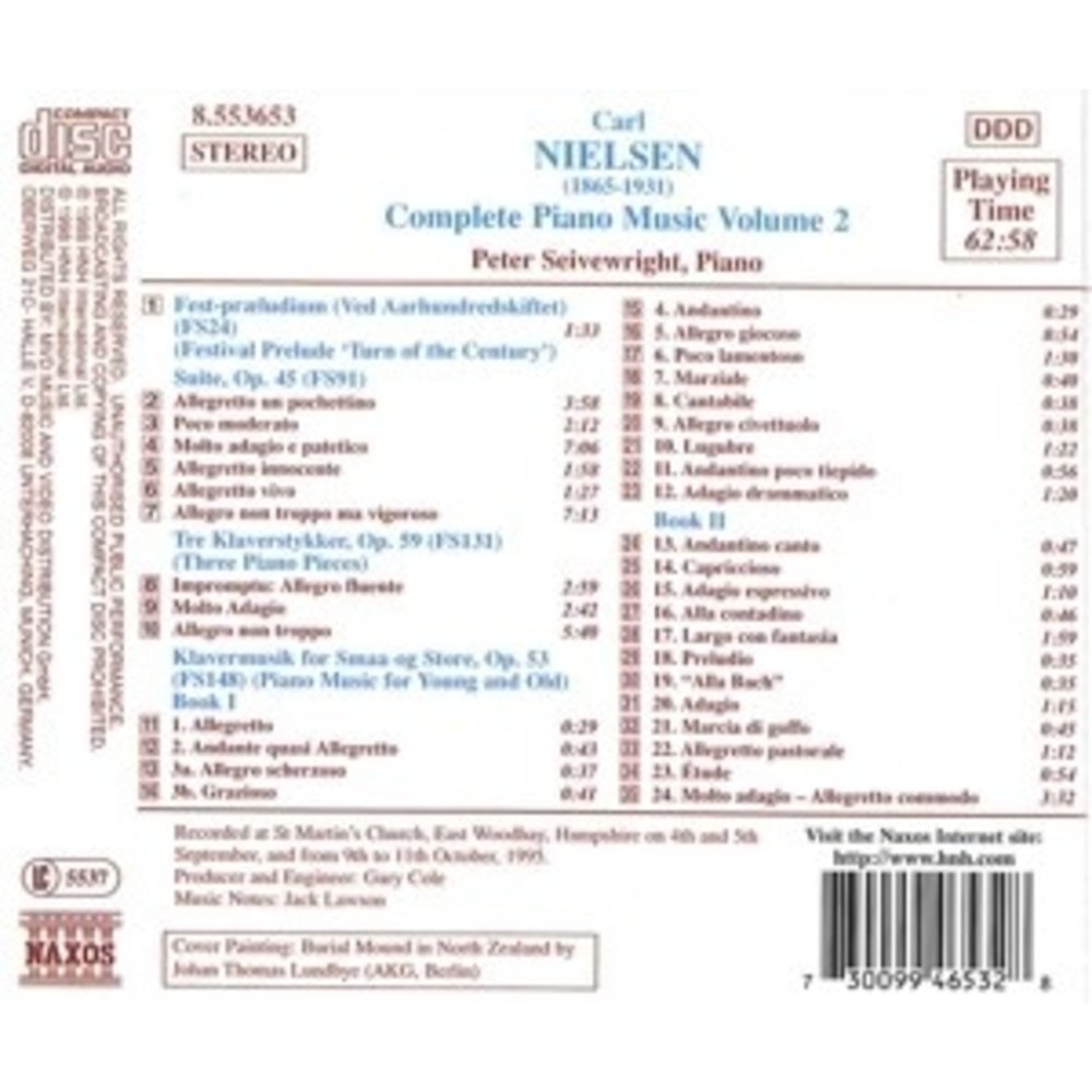 Naxos Nielsen:comp.piano Music Vol.2