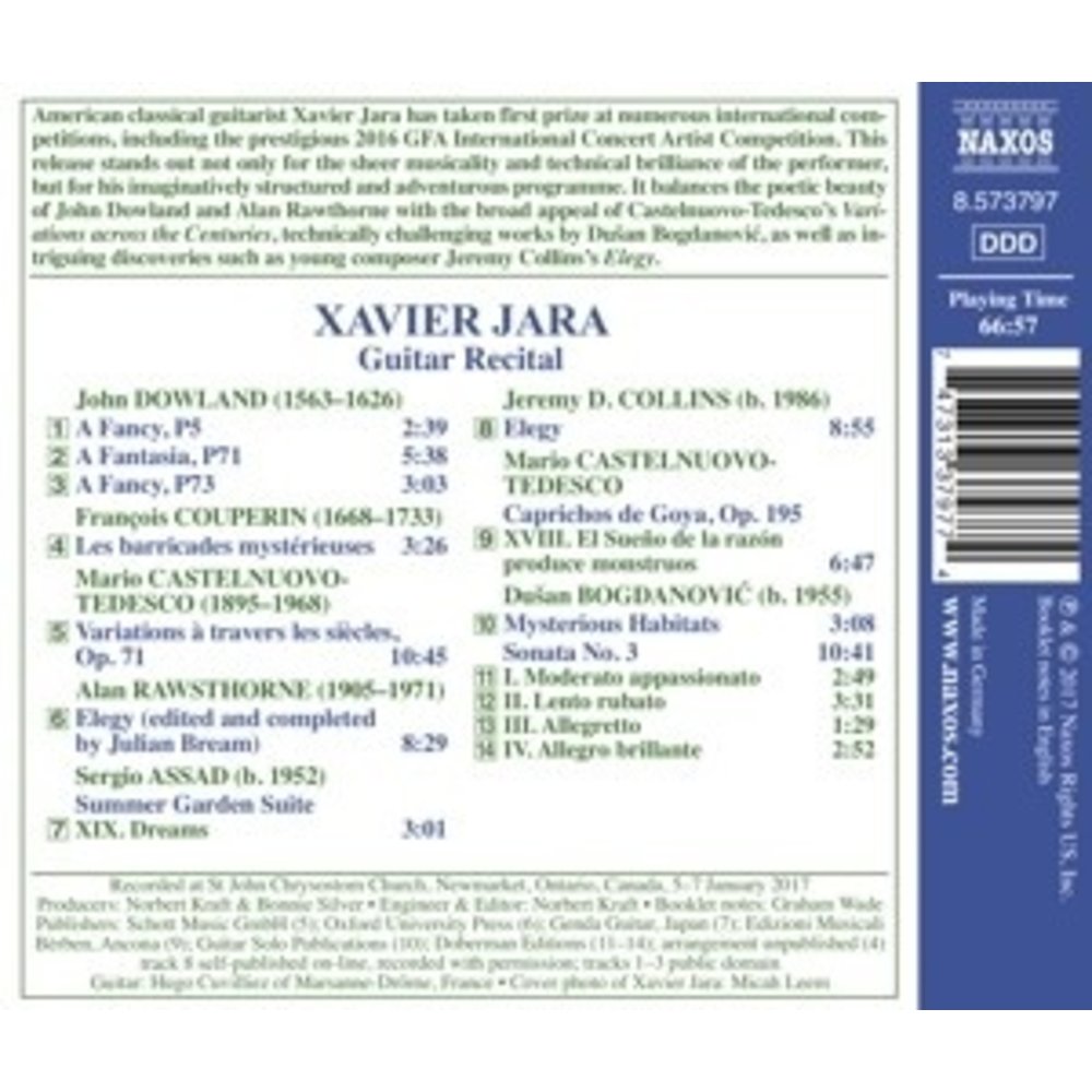 Naxos Xavier Jara - Laureate Series Guitar