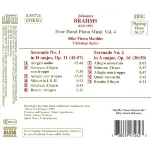 Naxos Brahms:four Hand Piano Music 4