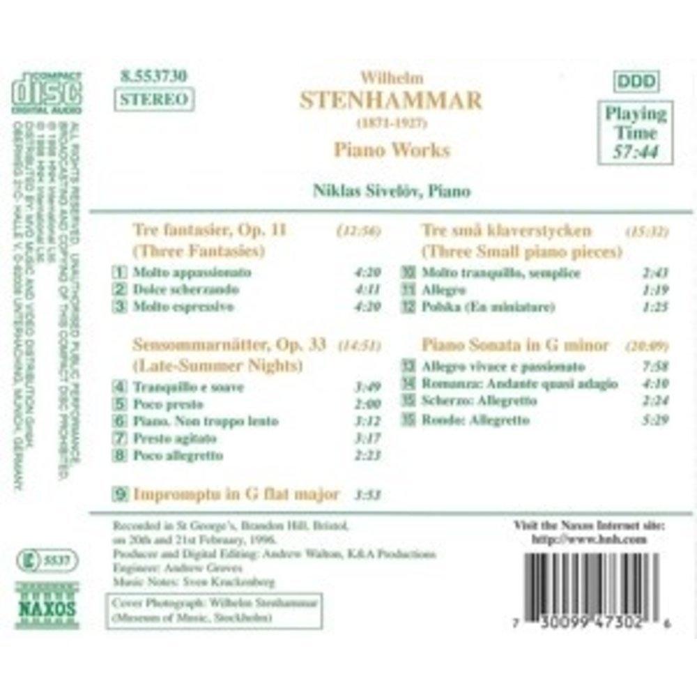 Naxos Stenhammar:piano Works