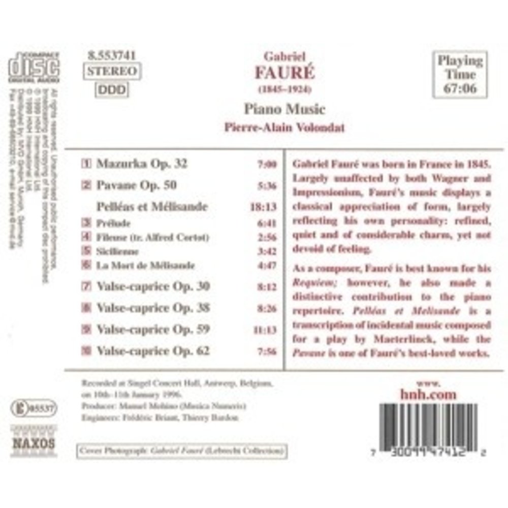 Naxos Faure:pelleas Et Melisande.val