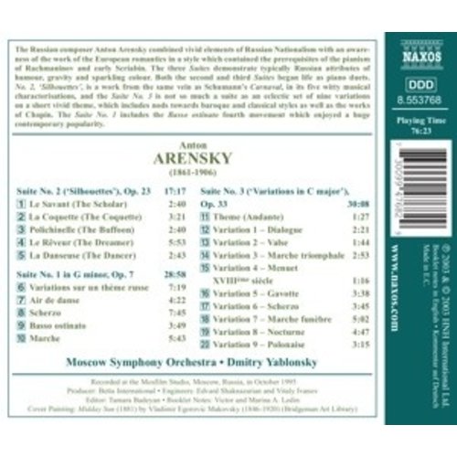 Naxos Arensky:three Orchestral Suite