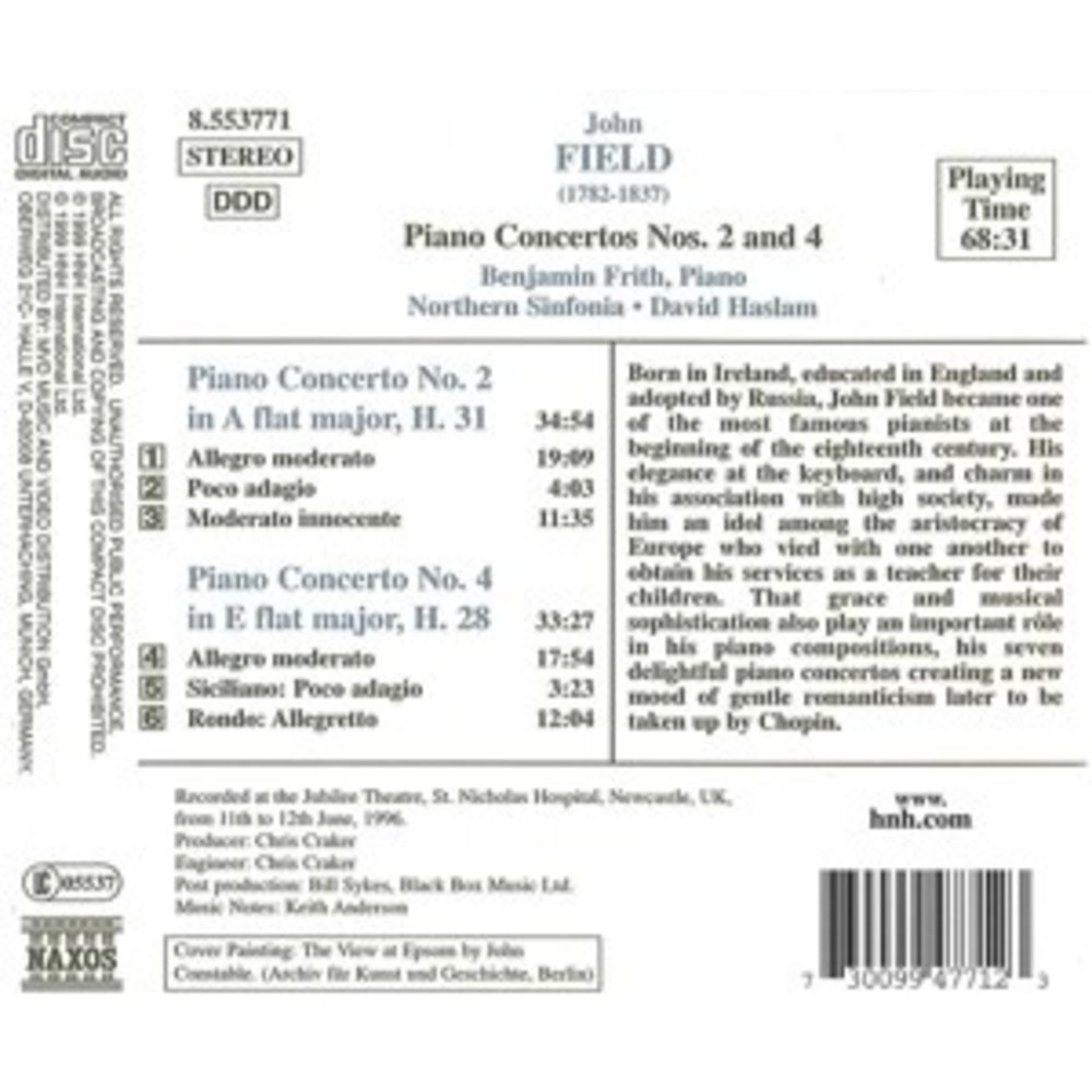 Naxos Field:piano Concertos Volume 2