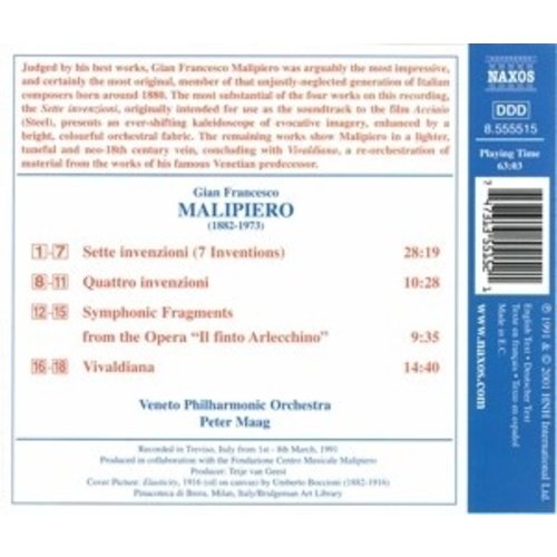 Naxos Malipiero: Ii Finto Arlecchino