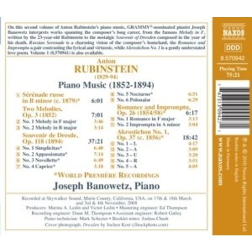 Naxos Rubinstein: Piano Music