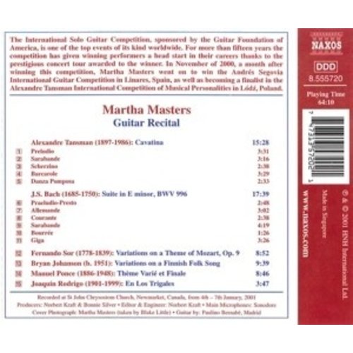 Naxos Martha Masters: Guitar Recital