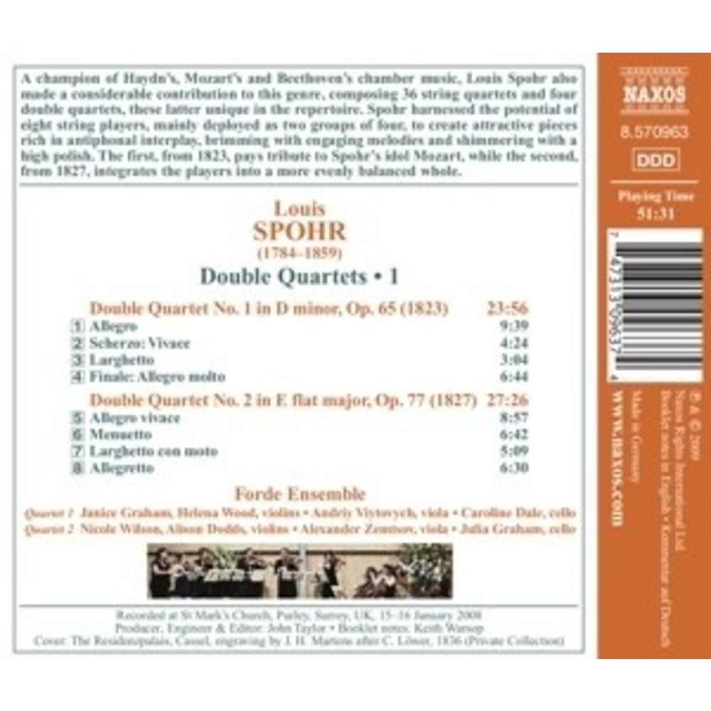 Naxos Spohr: Double Quartets 1