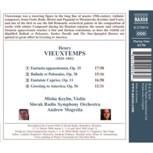 Naxos Vieuxtemps: Music For Violin&Orch.