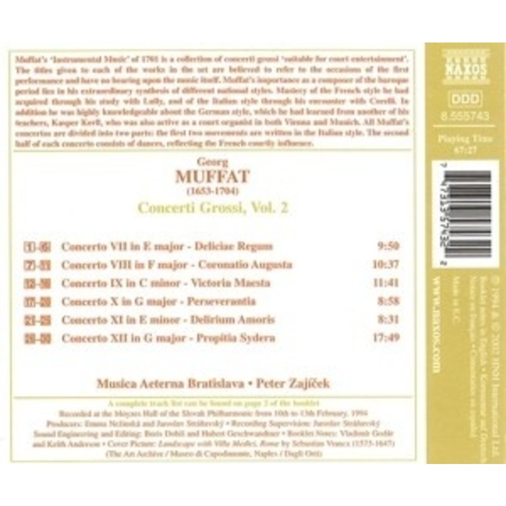 Naxos Muffat: Concerti Grossi,Vol.2