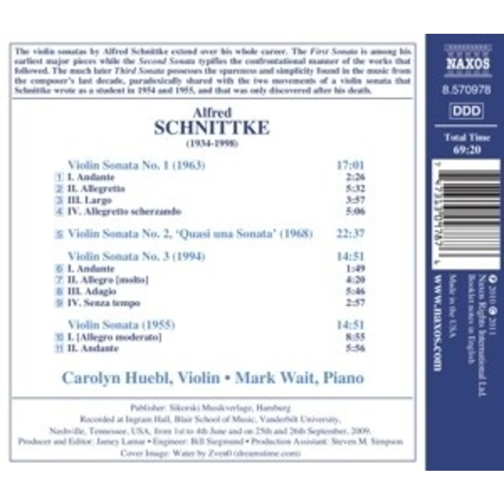 Naxos Schnittke: Compl.violin Sonatas