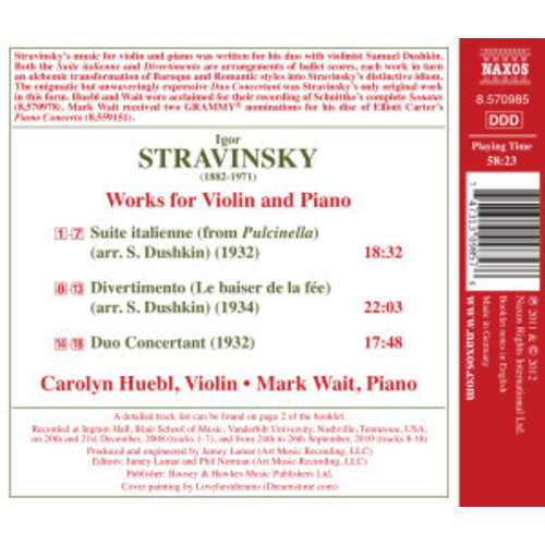 Naxos Stravinsky: Works For Violin