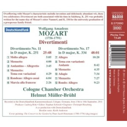 Naxos Mozart: Divertimenti
