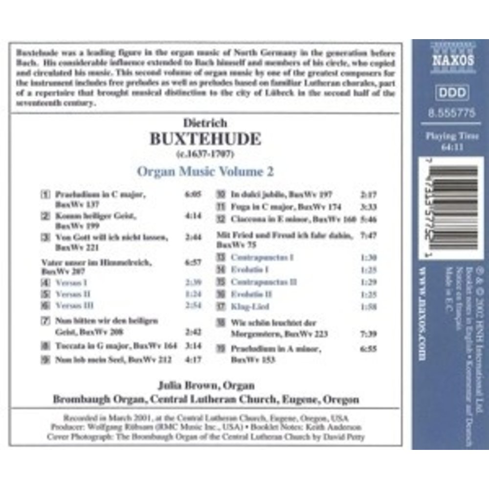 Naxos Buxtehude: Organ Music Vol.2