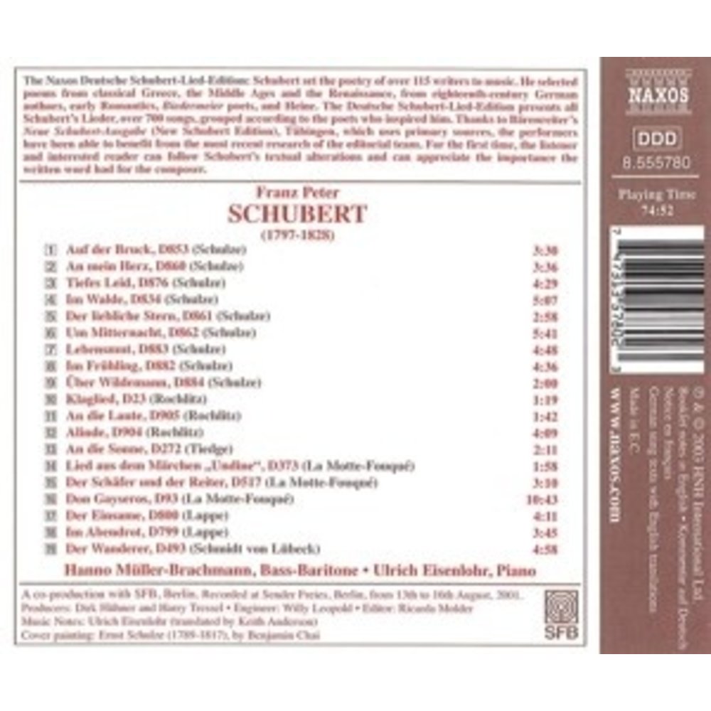 Naxos Schubert: North German Poets