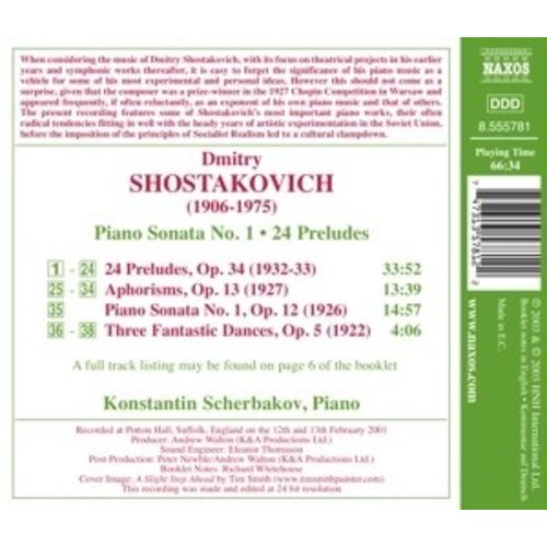 Naxos Shostakovich:piano Sonata No.1