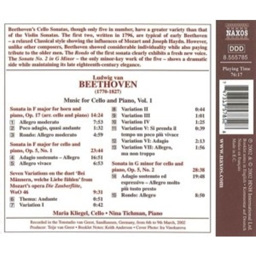 Naxos Beethoven:music For Cello&Pian