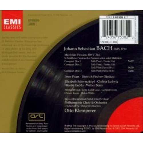 Erato/Warner Classics St.matthew Passion