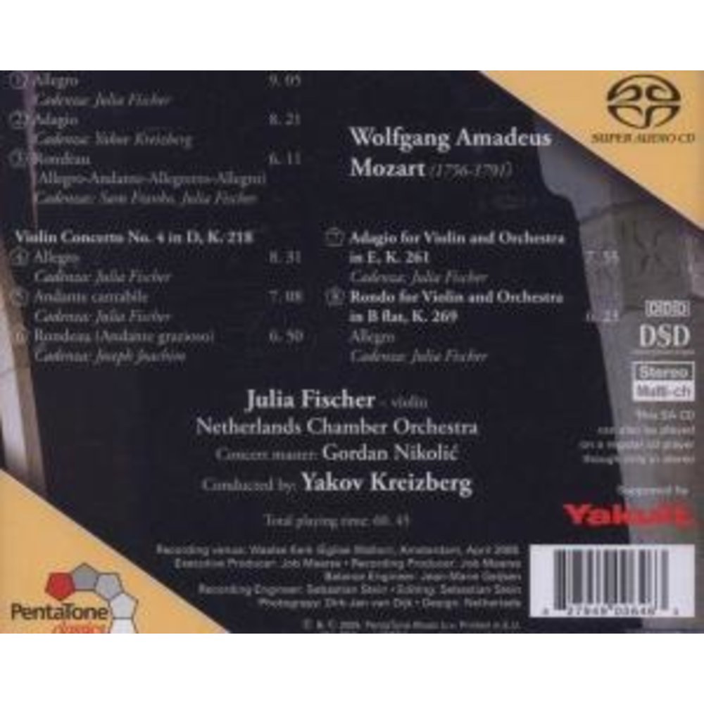 Pentatone Concertos Pour Violon No.