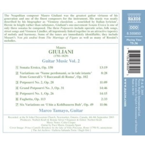 Naxos Giuliani: Guitar Music, Vol. 2