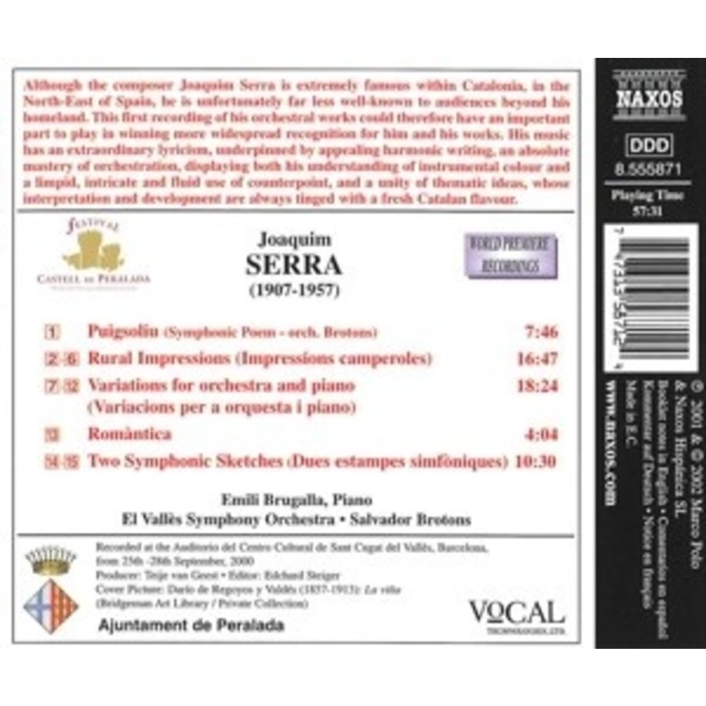 Naxos Serra: Orchestral Works