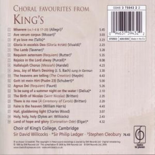 Erato/Warner Classics Choral Favourites From King's