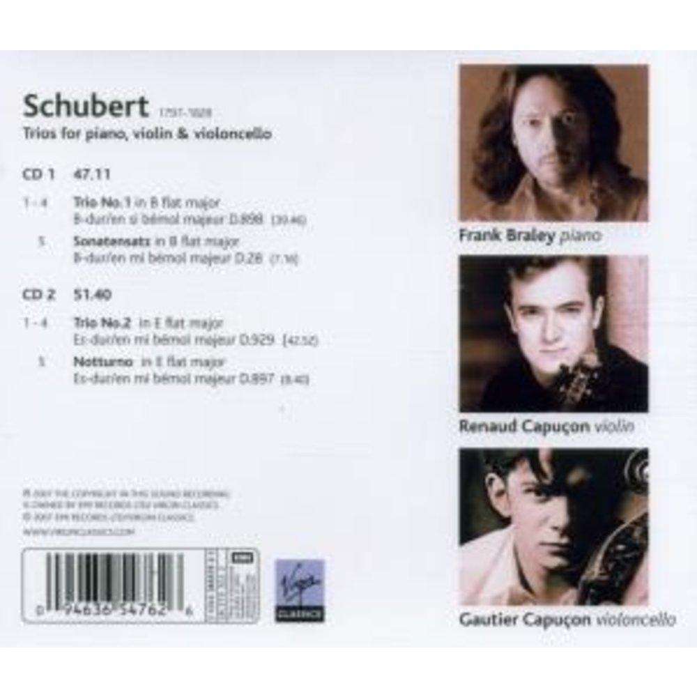 Erato/Warner Classics Schubert Piano Trios