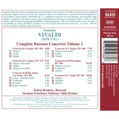 Naxos Vivaldi:complete Bassoon Con.2