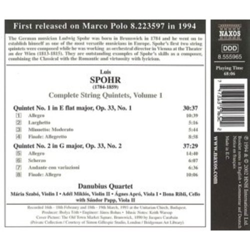 Naxos Spohr:comp.string Quintets,V.1