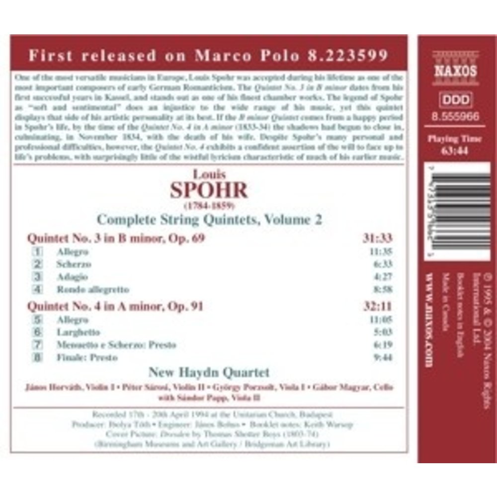 Naxos Spohr:comp.string Quintets,V.2