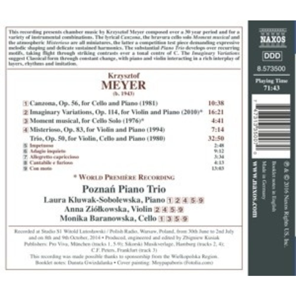 Naxos Krzysztof Meyer: Instrumental Music