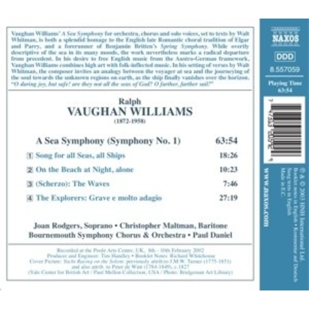 Naxos Vaughan Williams: A Sea Sym.