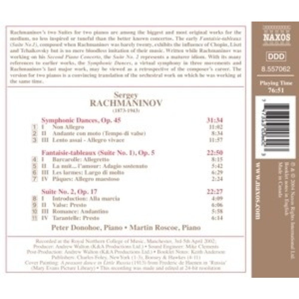 Naxos Rachmaninov: Music For 2 Pianos