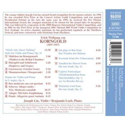 Naxos Korngold:music For Violin&Pian