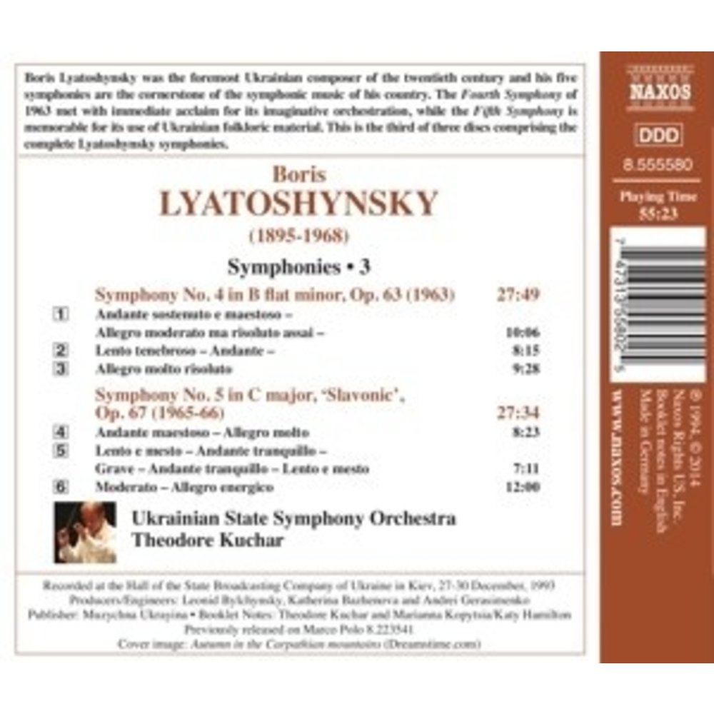Naxos Symphonies Nos. 4 And 5 'Slavonic'