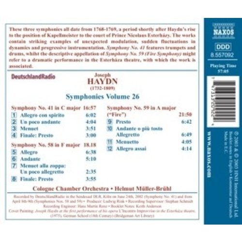 Naxos Haydn: Sym. Nos. 41,58 & 59