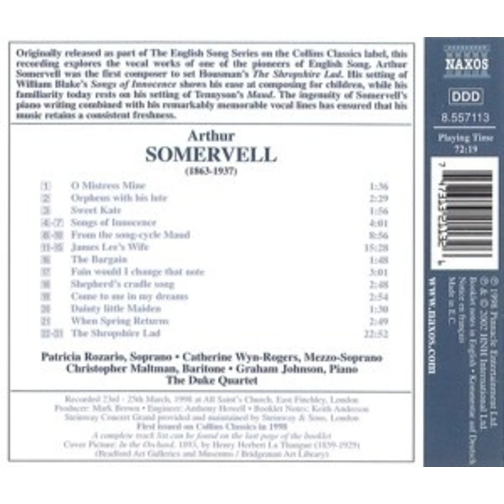 Naxos Somervell:the English Song Ser