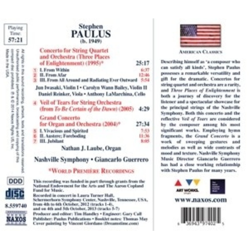 Naxos Three Places Of Enlightment; Veil Of Tears; Grand