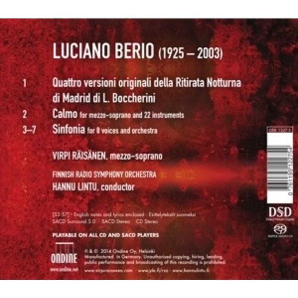 Ondine Sinfonia; Calmo; Ritirata Notturna Di Madrid