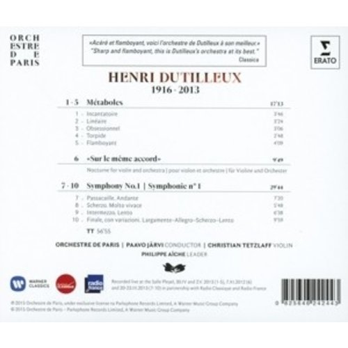 Erato/Warner Classics Dutilleux: Symphony No. 1, M